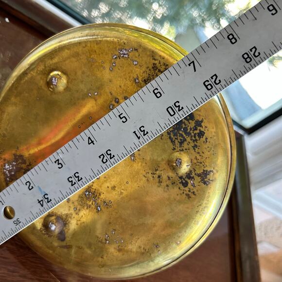 Vintage Swedish Captain’s Decanter – Brass Over Glass, Cork Top – Anchor Design - Picture 9 of 11